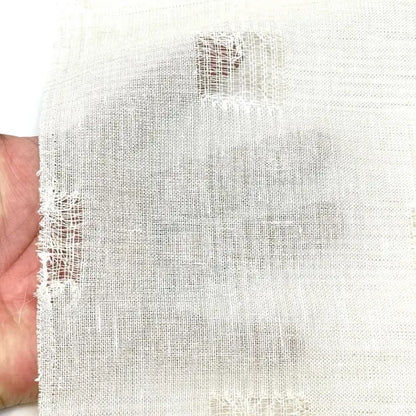 Square Tear-off Modern Geometric Blend Linen Sheer Fabric By The Yard, 54"Width, CL1137