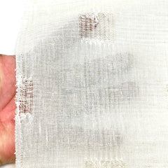 Square Tear-off Modern Geometric Blend Linen Sheer Fabric By The Yard / 54" Width / CL1137
