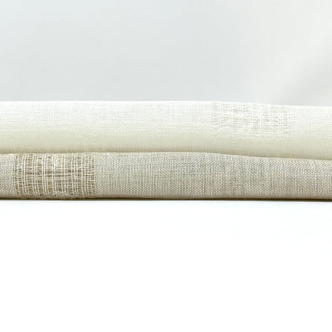 Square Tear-off Modern Geometric Blend Linen Sheer Fabric By The Yard / 54" Width / CL1137