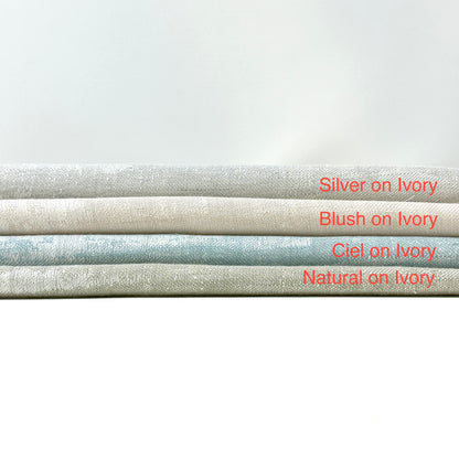 Irregular Geometric 100% Linen Flat Roman Shade, CL1119