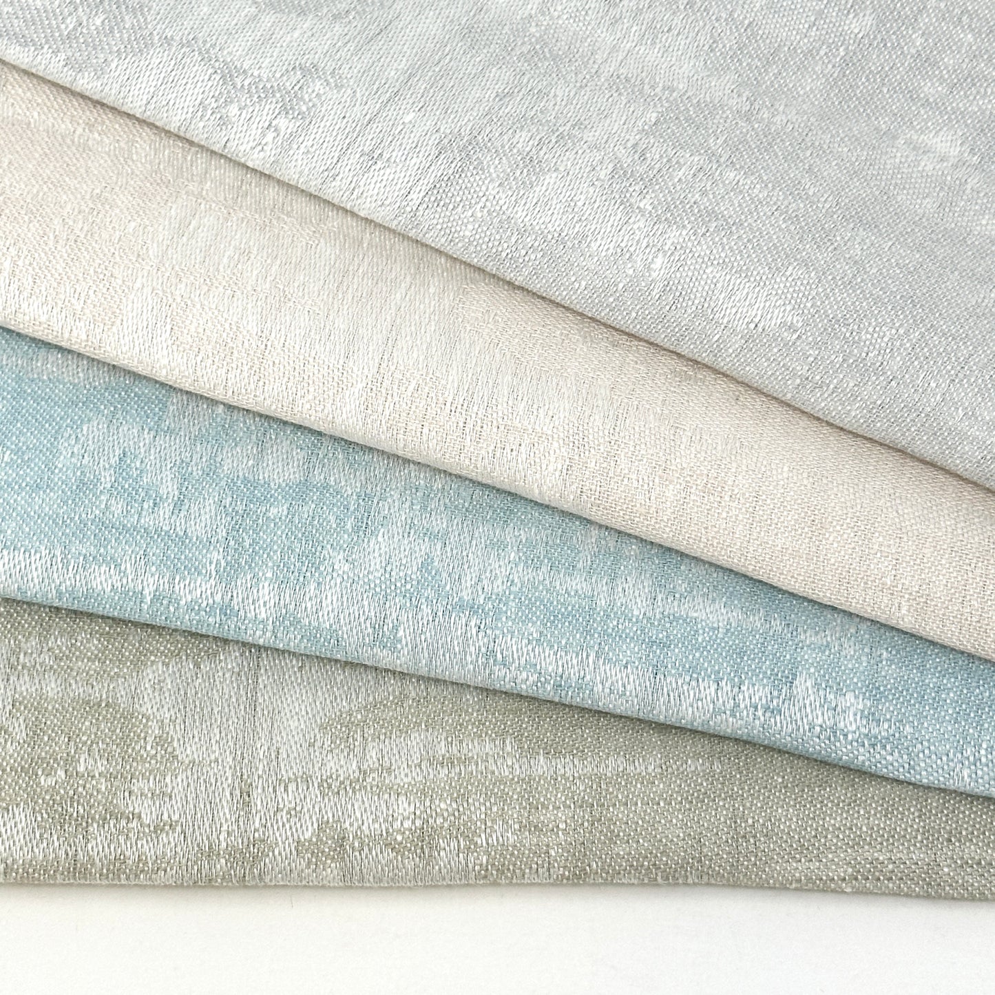 Irregular Geometric 100% Linen Flat Roman Shade, CL1119