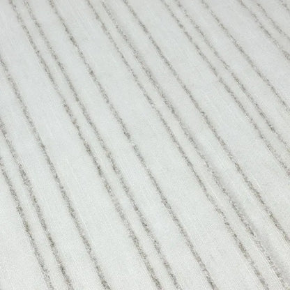 Ruffled Stripe Embroidery Blend Linen Fabric, 118"Width, CL1172