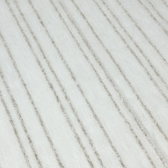 Ruffled Stripe Embroidery Blend Linen Fabric / 118" Wide / CL1172