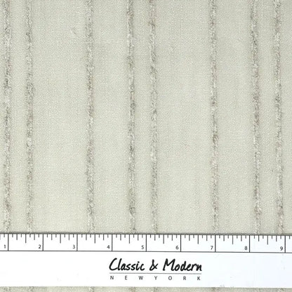 Ruffled Stripe Embroidery Blend Linen Fabric, 118"Width, CL1172