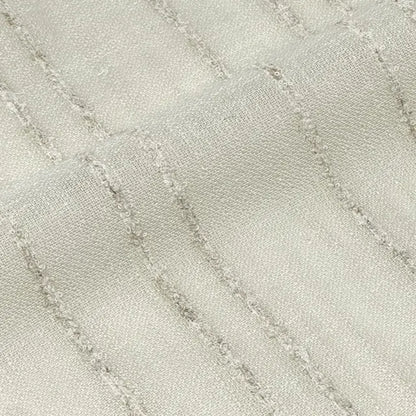 Ruffled Stripe Embroidery Blend Linen Fabric, 118"Width, CL1172