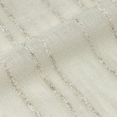 Ruffled Stripe Embroidery Blend Linen Fabric / 118" Wide / CL1172