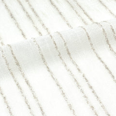 Ruffled Stripe Embroidery Blend Linen Fabric / 118" Wide / CL1172