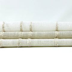 Ruffled Stripe Embroidery Blend Linen Fabric / 118" Wide / CL1172