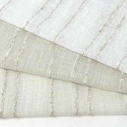 Ruffled Stripe Embroidery Blend Linen Fabric, 118"Width, CL1172