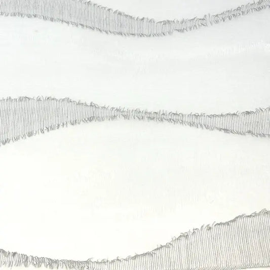 Tassel Waved Sheer Blend Linen Fabric by the Yard, 110"Width, CL1171