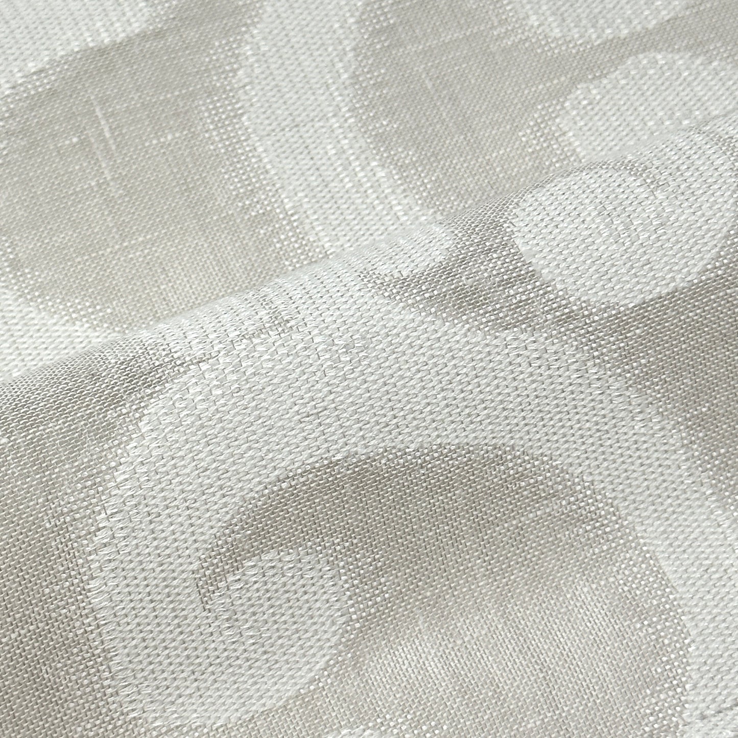 Damask Geometric Blend Linen Sheer Flat Roman Shade, CL1130