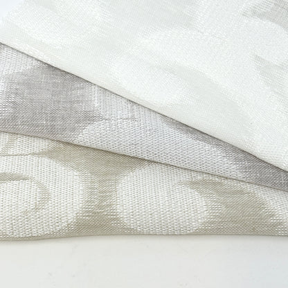 Damask Geometric Blend Linen Sheer Flat Roman Shade, CL1130