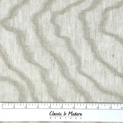 Ruffled Embroidery Blend Linen Fabric, 54"Width, CL1156