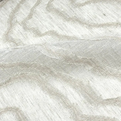 Ruffled Embroidery Blend Linen Fabric, 54"Width, CL1156