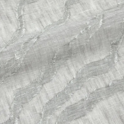 Ruffled Embroidery Blend Linen Fabric, 54"Width, CL1156
