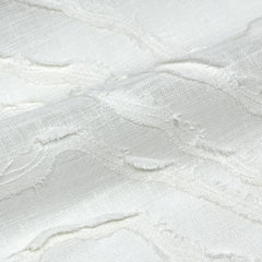 Ruffled Embroidery Blend Linen Fabric / 54" Wide / CL1156