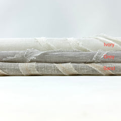 Ruffled Embroidery Blend Linen Fabric / 54" Wide / CL1156