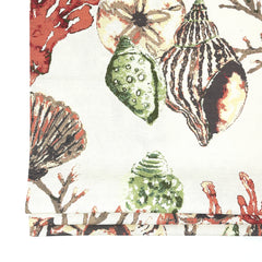 Sea Life Shell Tropical Linen Fabric by the Yard / 54" Width / CL1159
