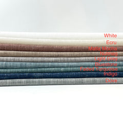 Soft and airy Blended linen sheer Custom Flat Roman shade / CL1161