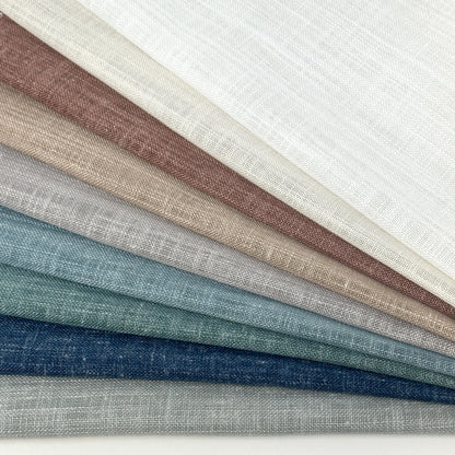 Soft and airy Blended linen sheer Custom Flat Roman shade, CL1161