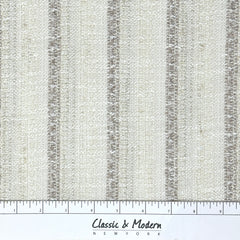 Striped Textured Embroidery Blend Linen Fabric by the Yard / 118" Width / CL1143
