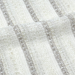 Striped Textured Embroidery Blend Linen Fabric by the Yard / 118" Width / CL1143