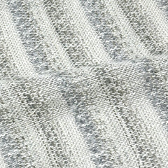 Striped Textured Embroidery Blend Linen Fabric by the Yard / 118" Width / CL1143