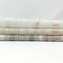 Textured Embroidery Blend Linen Flat Roman Shade / CL1098