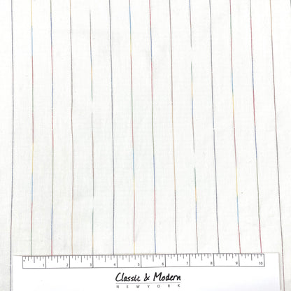 Thin Striped Multi Colors 100% Natural Linen Flat Relaxed Casual Roman Shade/CL1043 - Classic & Modern Home