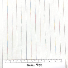 Thin Striped Multi Colors 100% Natural Linen Flat Relaxed Casual Roman Shade/CL1043