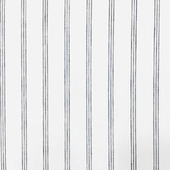 Dark Grey Thin Stripes 100% Natural Linen contemporary Flat Roman Shade/CL1044 - Classic & Modern Home