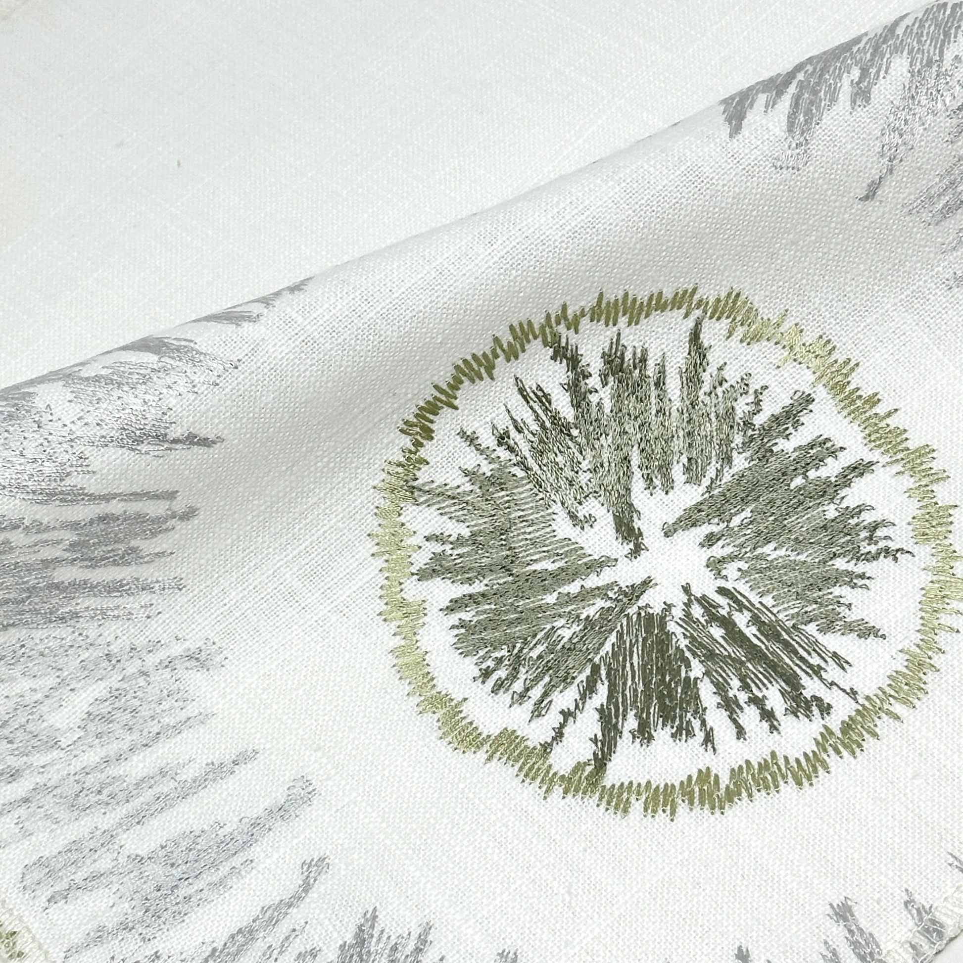 Retro Stitch Embroidery Linen Blend Fabric/54" Width/CL1018 - Classic & Modern Home