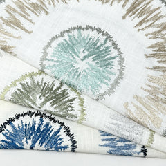 Retro Stitch Embroidery Linen Blend Fabric/54" Width/CL1018