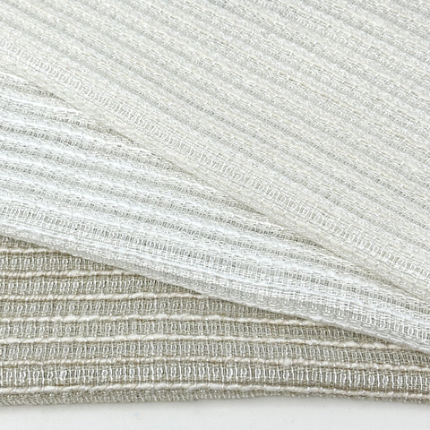 Dot and Texture Stripe Embroidery Blend Sheer Linen Fabric / 118" Width / CL1118