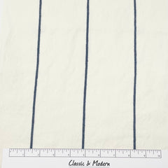 Thin Stripe 3 1/2" wide Linen Flat Relaxed Casual Roman Shade/CL1003