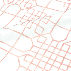 Digital Printed Celtic Knot Faux Linen Fabric By The Yard / 110" Width / CL1090