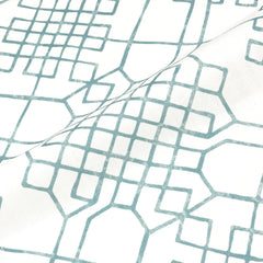 Digital Printed Celtic Knot Faux Linen Fabric By The Yard / 110" Width / CL1090