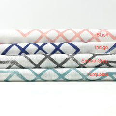 Contemporary Celtic Knot Faux Linen Flat Roman Shade, Relaxed Roman Shade/CL1090