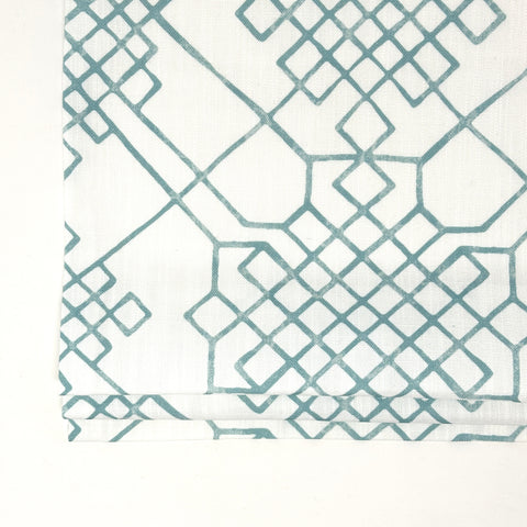 Contemporary Celtic Knot Faux Linen Flat Roman Shade, Relaxed Roman Shade/CL1090