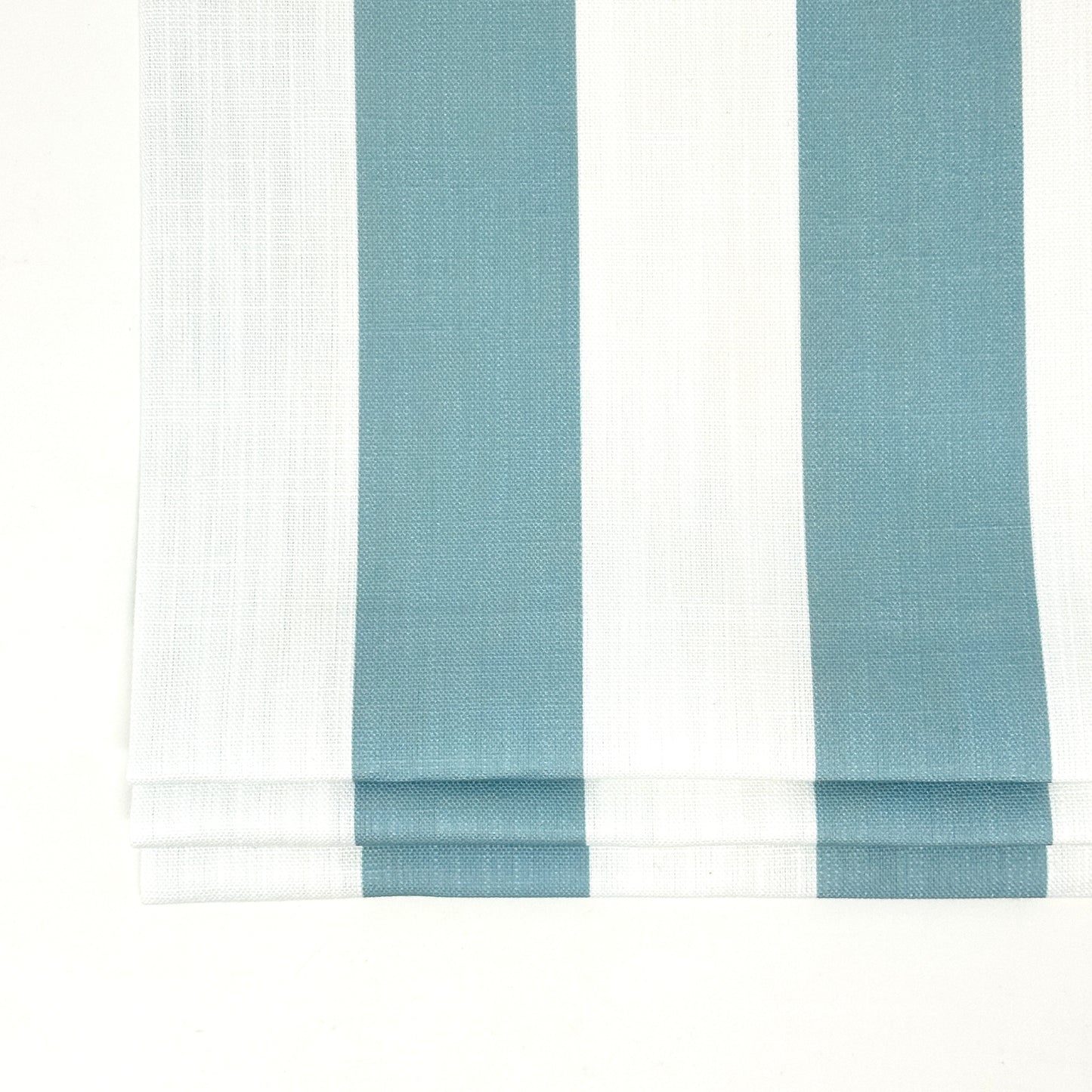 2" Stripe Faux Linen Flat Roman Shade, CL1092