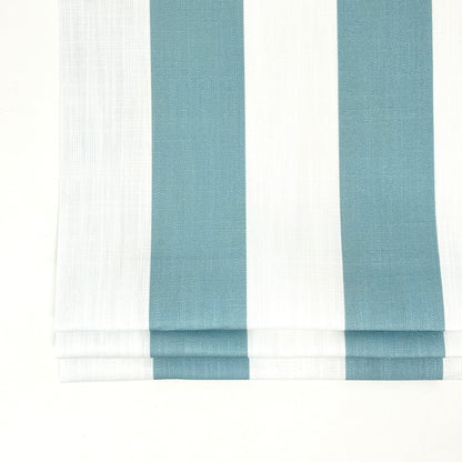2" Stripe Faux Linen Flat Roman Shade, CL1092