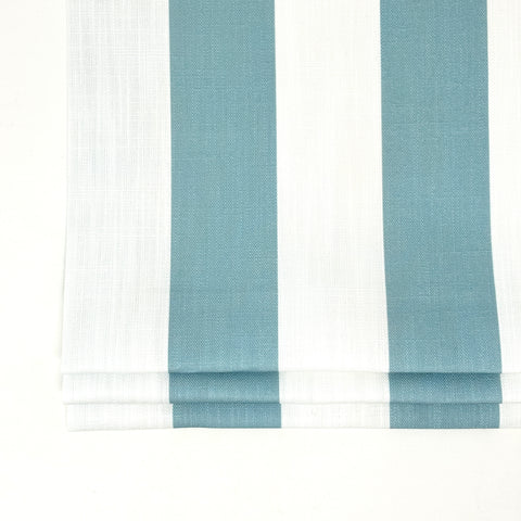 2" Stripe Faux Linen Flat Roman Shade / CL1092