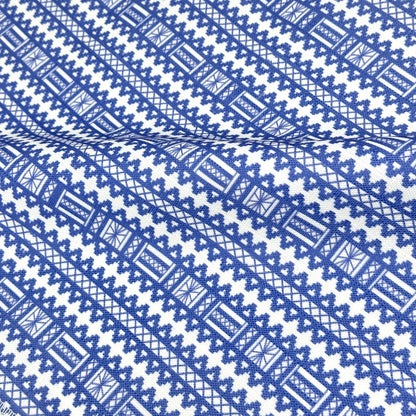 Aztec Stripe Linen Farmhouse Roman Shade, CL1093