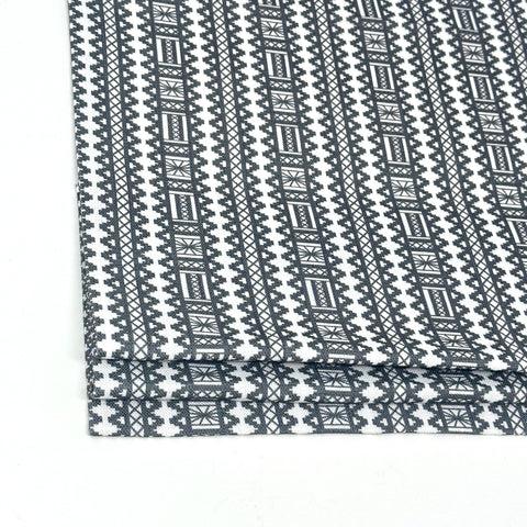 Aztec Stripe Faux Linen Farmhouse Roman Shade / CL1093