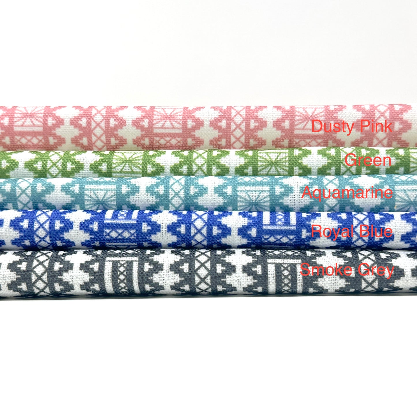 Aztec Stripe Linen Farmhouse Roman Shade, CL1093