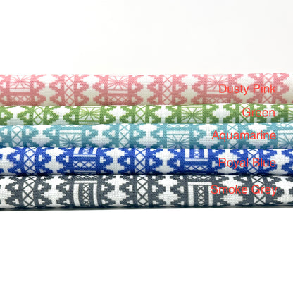 Aztec Stripe Linen Farmhouse Roman Shade, CL1093