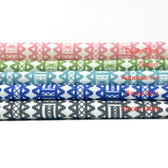 Aztec Stripe Faux Linen Farmhouse Roman Shade / CL1093