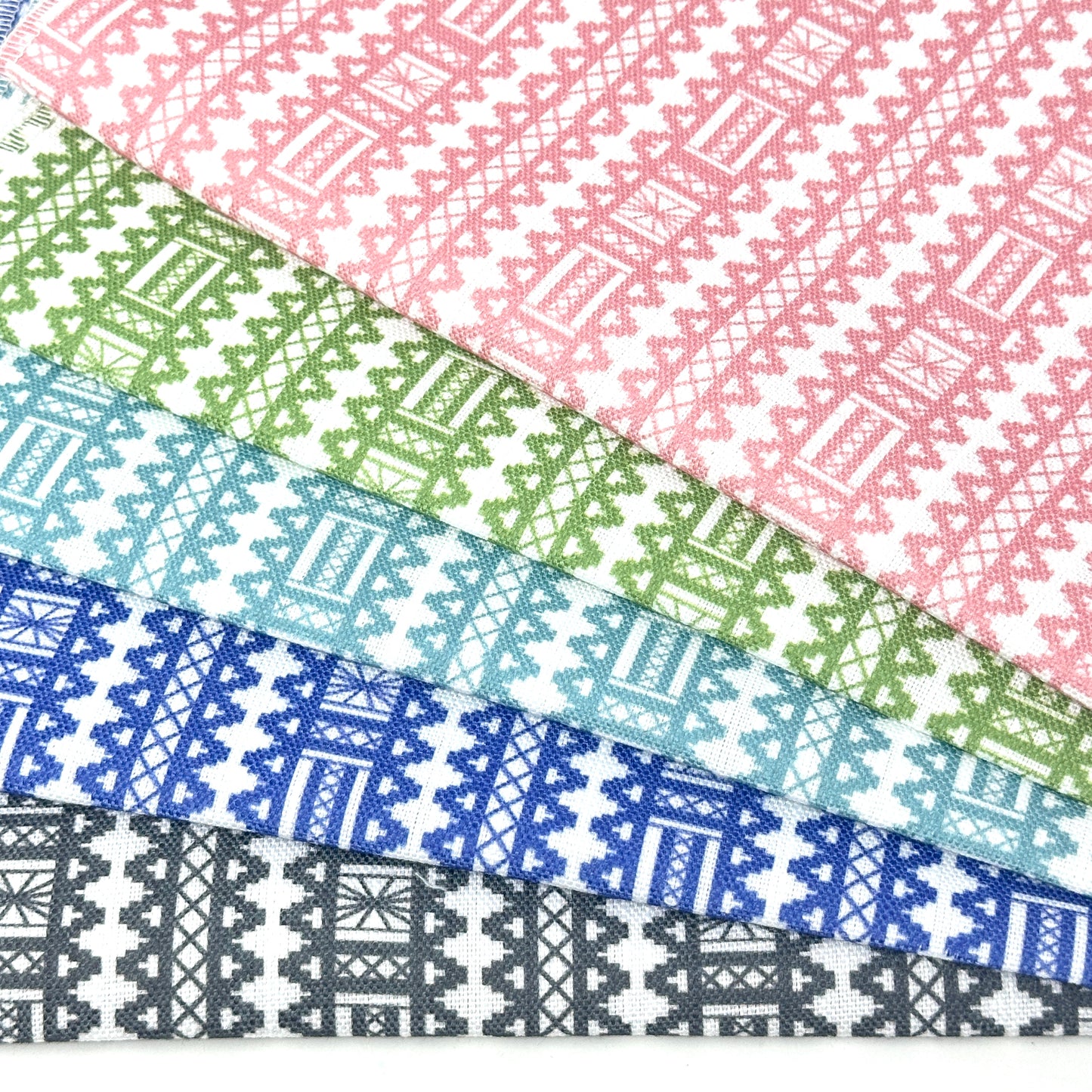 Aztec Stripe Linen Farmhouse Roman Shade, CL1093