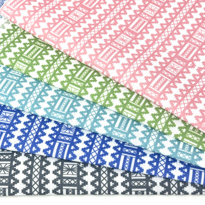 Aztec Stripe Linen Farmhouse Roman Shade, CL1093