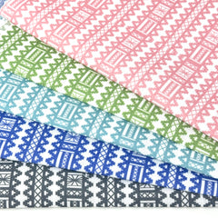 Aztec Stripe Faux Linen Farmhouse Roman Shade / CL1093